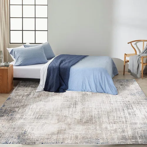 Miniatura 3 de Calvin Klein CK022 Infinity Abstract Blue Multicolor 9 x 12 pies, fácil de limpiar, no se desprende, para dormitorio, sala de estar, comedor, cocina