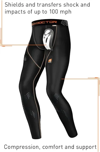 Miniatura 6 de Shock Doctor Mens Core Hockey Pants with Protective Bioflex Cup Adult