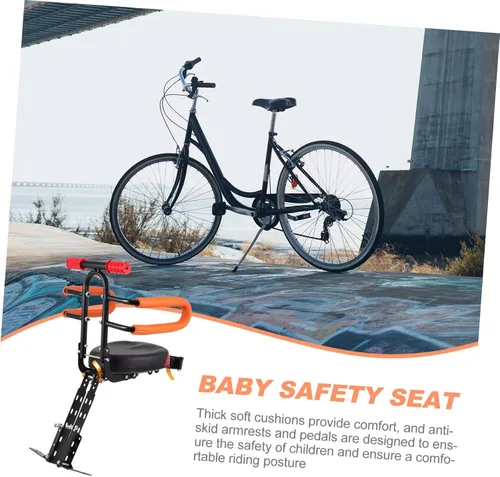 Miniatura 6 de KICHOUSE Asiento de bicicleta de sillín para niños y niñas, asiento de bicicleta cómodo, seguro, fácil de instalar, crece