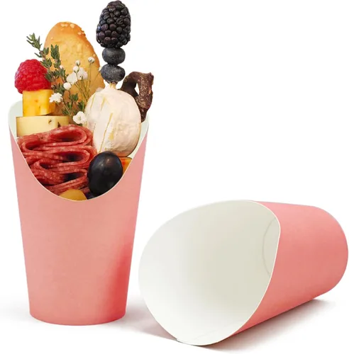 Miniatura 11 de CAMKYDE 50 soportes para papas fritas, 12 onzas, desechables, de papel, tazas de charcutería para todas las ocasiones (12 onzas)