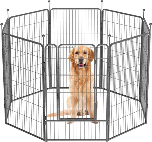 Miniatura 15 de Corralito para perros, 24/32/40 pulgadas de altura en resistente, valla plegable para interiores y exteriores, corralito portátil para mascotas