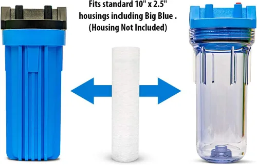 Miniatura 6 de Harrington HVV1-10N Cartucho de repuesto de filtro de agua de sedimentos prémium de 1 micrón, 10 x 2.5 pulgadas, fabricado en Estados Unidos