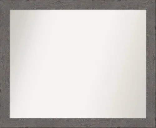 Miniatura 240 de Amanti Art Espejo de baño gris para sobre el fregadero, 31 x 48 pulgadas, espejo de tocador rectangular estrecho de color gris, marco de madera