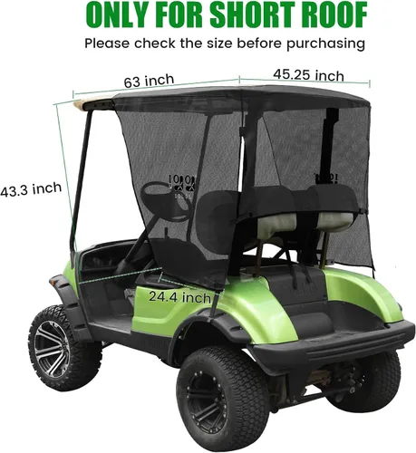 Miniatura 8 de 10L0L Cubierta de parasol para carrito de golf para 2 pasajeros Yamaha G29 Drive2 – Fundas de verano para carrito de golf, cortina de sombrilla