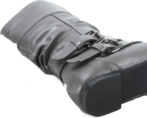 Miniatura 4 de Forever Sonny-54 - Botas de equitación para mujer con hebilla y puntera redonda