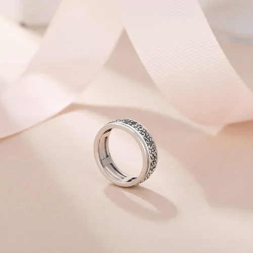 Miniatura 13 de YAFEINI Anillo giratorio de plata de ley para mujer, nudo celta, girasol, margarita, corazón, árbol de la vida, joyería de regalo para mujeres