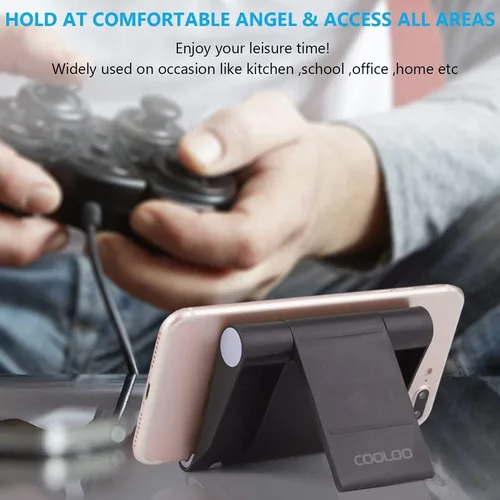 Miniatura 5 de COOLOO - Soporte de escritorio ajustable multiángulo para teléfonos inteligentes, tabletas y lectores electrónicos, compatible con iPhone, iPad