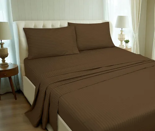 Miniatura 124 de ROYALE LINENS Juego de sábanas Cal King de 4 piezas, ropa de cama de microfibra suave cepillada de 1800 hilos, 1 sábana bajera, 1 sábana encimera, 2