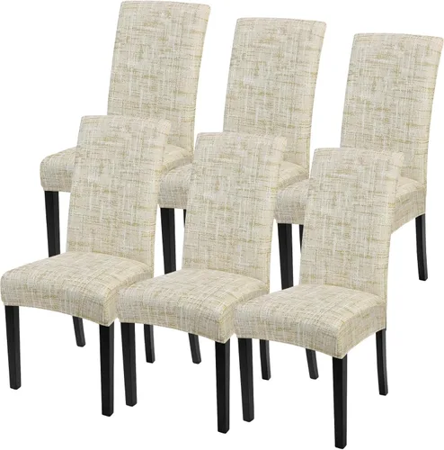 Miniatura 55 de SearchI Juego de 4 fundas para sillas de comedor, elásticas con estampado floral, fundas deslizables para sillas Parsons de spandex, removibles