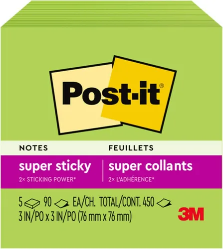 Miniatura 12 de Notas superadhesivas de Post-it, 3 x 3 pulgadas, Limeade