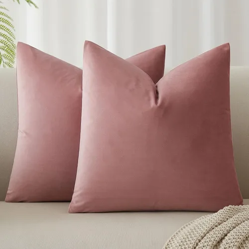 Miniatura 87 de Juspurbet - Juego de 2 fundas decorativas de terciopelo para cojines, fundas suaves para sofá, cama o sillón con cremallera oculta, para sala