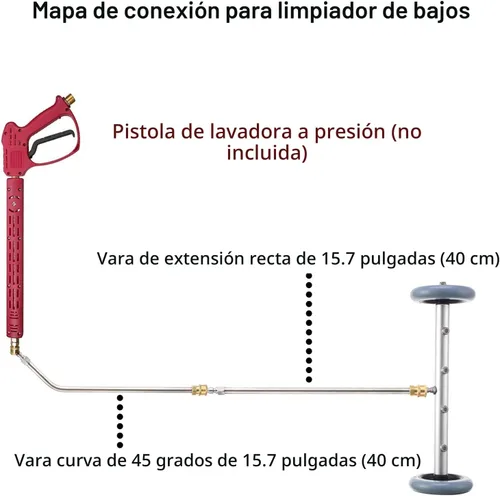 Miniatura 2 de RIDGE WASHER Lavadora a presión para limpieza del chasis, Lavadora a presión de 16 pulgadas para chasis, Lavadora a presión debajo del auto