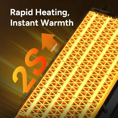 Miniatura 7 de Calentador de espacio para uso en interiores, calentador de cerámica PTC de 1500 W con termostato, calentador de espacio pequeño 2S, calentamiento