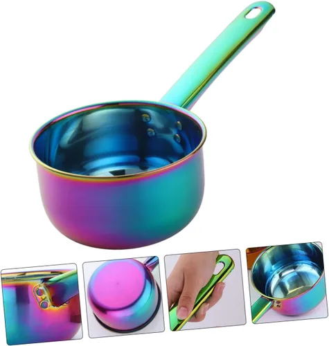 Miniatura 8 de SHOWERORO Cucharón de agua con mango largo, diseño ergonómico, utensilio de cocina para cuchara de agua, portátil, multiusos para cocinar y lavar