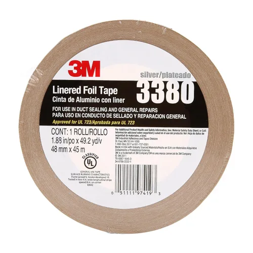 Miniatura 2 de 3M 3380 – Cinta de aluminio 3380 plateada (múltiples tamaños), 1