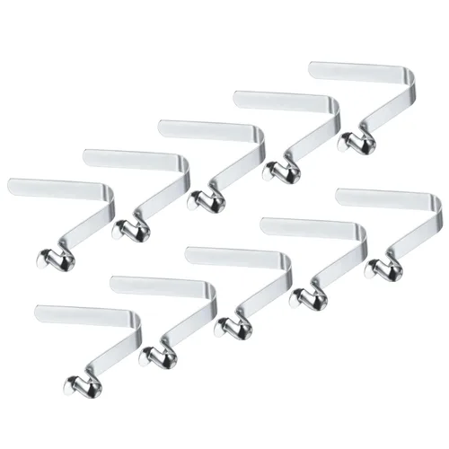 Miniatura 8 de PATIKIL Broches de paleta de kayak de 0.197 x 0.118 in, paquete de 10 clips de acero en forma de V de un solo pasador, clips de resorte, tubo