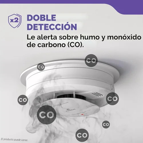 Miniatura 4 de Kidde - Detector de humo, funciona con pilas AA, indicadores de luz de advertencia LED, paquete de 1 unidad, blanco, 30CUAR