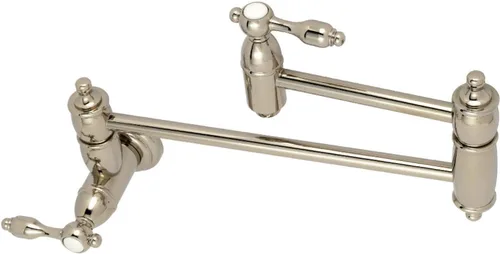 Miniatura 7 de Kingston Brass KS3108TAL Tudor - Grifo de llenado de ollas para montaje en pared, 13 pulgadas de longitud, níquel cepillado cepillado níquel