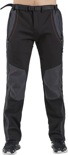 Gash Hao - Pantalones de esquí de nieve para hombre, impermeables, aislados, de malla transpirable, forro polar con cremallera en la parte inferior