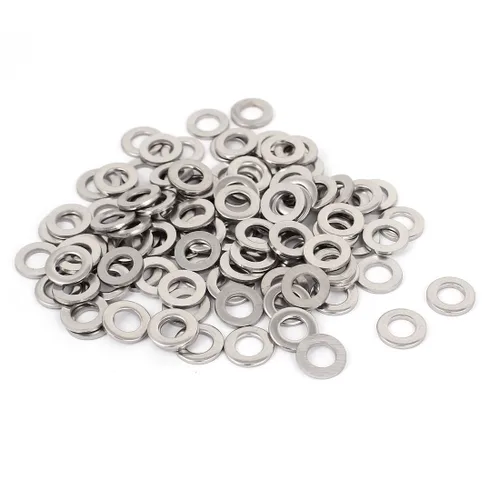 Miniatura 7 de uxcell Arandela plana redonda de acero inoxidable M3x6mmx0.0.197 in para tornillo de perno 100Pcs