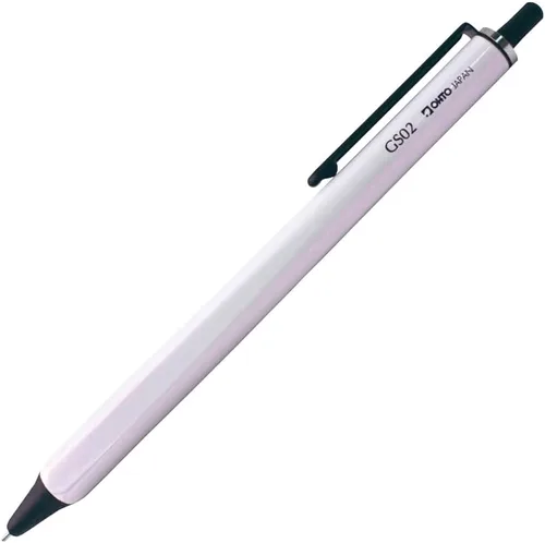 Miniatura 10 de Bolígrafo de gel OHTO GS02, punta retráctil de aguja de 0.5mm de punta fina, cañón negro, tinta de gel negra de secado ultrarrápido, cuerpo híbrido