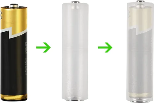 Miniatura 5 de 10 unids AAA a AA convertidor AAA a AA adaptador de batería AAA a AA convertidor de batería titular AAA a AA adaptador para AAA a AA batería