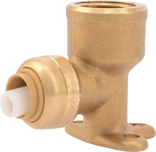 Miniatura 4 de SharkBite Codo de oreja de 1/2 pulgada, FNPT, paquete de 6, accesorios de plomería de latón a presión para conectar, tubo PEX, cobre, CPVC, PE-RT