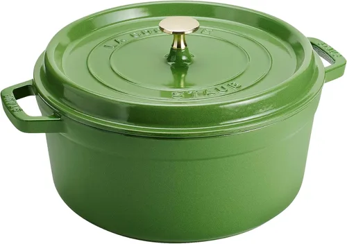 Miniatura 28 de STAUB Horno Holandés de Hierro Fundido 4 Cuartos Redondo, Fabricado en Francia, Sirve para 3-4, Blanco