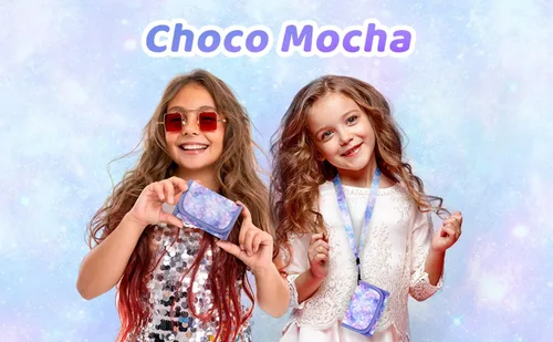 Miniatura 3 de Choco Mocha Carteras infantiles para niñas, Cielo Estrellado-Púrpura, Minimalista