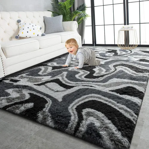 Miniatura 33 de TWINNIS - Alfombras muy suaves de pelo largo para interiores de 3 x 5 pies. Modernas alfombras de áreas de felpa para sala de estar, dormitorio
