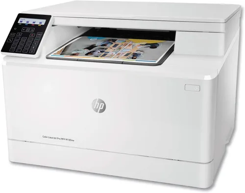 Miniatura 2 de HP Color LaserJet Pro M180nw Impresora láser a color inalámbrica todo en uno, impresión móvil y Ethernet integrado, funciona con Alexa (T6B74A)