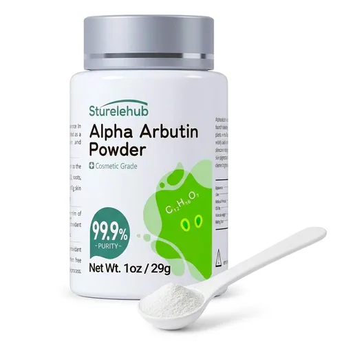Polvo de alfa arbutina, 1 onza 99.9% de pureza, grado cosmético, polvo de alfa arbutina para cosméticos caseros