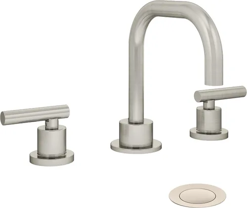 Miniatura 4 de Symmons Dia - Grifo de baño de dos manijas con montaje de drenaje Push Pop en bronce cepillado (1.0 GPM), grande