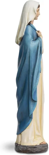 Miniatura 5 de DevotedWalls Estatua de la Virgen María de 20.5 pulgadas de alto, estatua del corazón inmaculado de María para Pascua, estatua de la Madre de Jesús