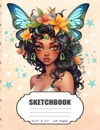 SketchBook Beautiful Girl Sketch book for girls, Kids, teens, adults Artist NotebookJournal for Drawing, Writing, Sketching or Doodling, Blank