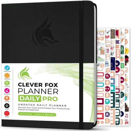 Miniatura 21 de Clever Fox Agenda Daily PRO – Agenda diaria de 8.5 x 11 pulgadas tamaño A4 y diario de gratitud para aumentar la productividad, gestión del tiempo