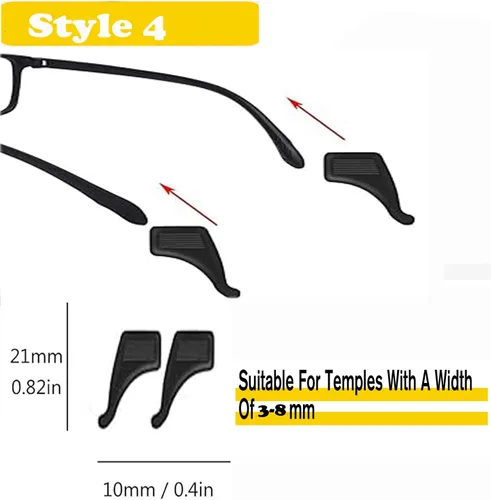Miniatura 5 de Agarre para Orejas de Gafas con Cámara de Aire - 20 Pares de Sujetadores Antideslizantes para Gafas, Gancho de Silicona para Orejas, Sujetador