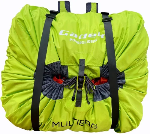 Gadek paramotor Mochila de hombro doble saco de cosas rápidas para parapente Paramotor PPG Powered Parapente Verde