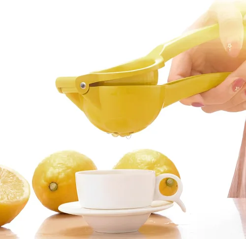 Miniatura 8 de Exprimidor de limón de 2 piezas, prensa de mano de aleación de aluminio, exprimidor manual de cítricos, exprimidor de lima multiusos para cocina