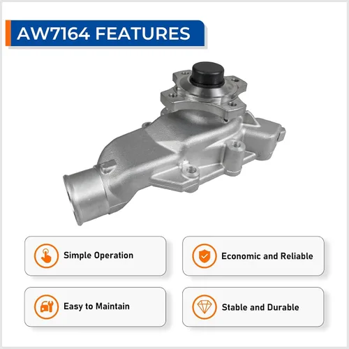 Miniatura 5 de MACEL AW7164 Bomba de agua con junta compatible con [4.0L L6 solamente] Jeep Grand Cherokee 1999-2004, Jeep TJ 2000-2006, Wrangler