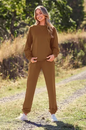 Miniatura 34 de Prettygarden - Conjunto de pijama de dos piezas para mujer, diseño de teñido anudado, sudadera informal de manga larga con pantalones largos, ropa