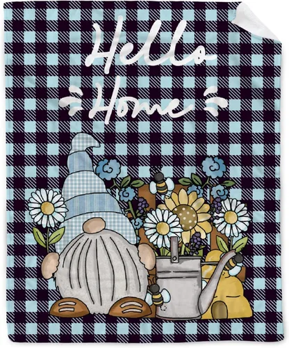 Miniatura 33 de Manta de gnomos navideños para adultos, mujeres, manta de franela suave y cálida para sofá, cama de viaje, 30 x 40 pulgadas para mascotas