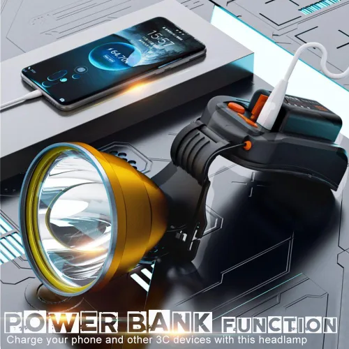 Miniatura 4 de Faros delanteros para adultos recargable LED caza faro súper brillante cabeza lámparas de carga para teléfonos, para cortes de energía, huracán