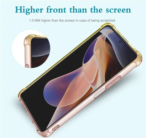 Miniatura 5 de Para Redmi Note 11 Pro/Note 11 Pro 5G/Redmi Note 11E Pro Caso, lindo gradiente transparente delgado a prueba de golpes suave flexible TPU cubierta