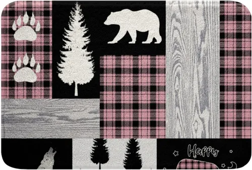Miniatura 9 de Highland - Alfombra de baño de vaca para regalo de vaqueros, alfombra de baño de granja occidental de 20 x 32 pulgadas, tapete de baño de animales