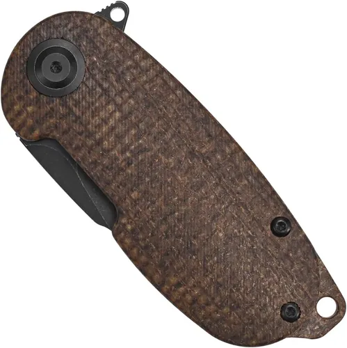 Miniatura 3 de Sitivien Cuchillo plegable de bolsillo ST150, Sandvik 14C28N, hoja negra lavada a la piedra con asas de micarta, cuchillos de herramienta EDC