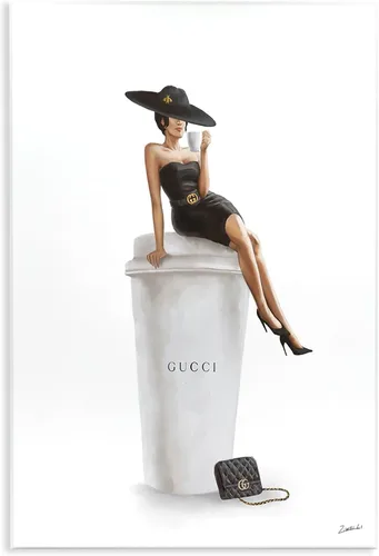 Miniatura 14 de Stupell Industries 'Chic Shoes Glam Bookstack', placa artística de pared, 10 x 15 pulgadas, fácil de colgar y resistente, fabricada en Estados