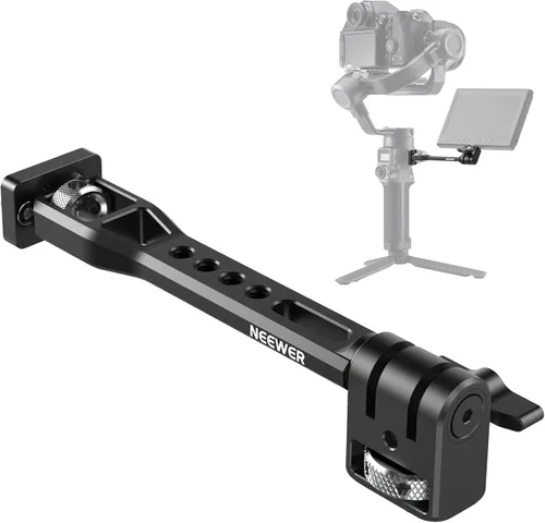 NEEWER Soporte de monitor de campo ajustable, soporte giratorio de 360° para monitor de cámara con rosca de 1/4 pulgadas, compatible con cardanes