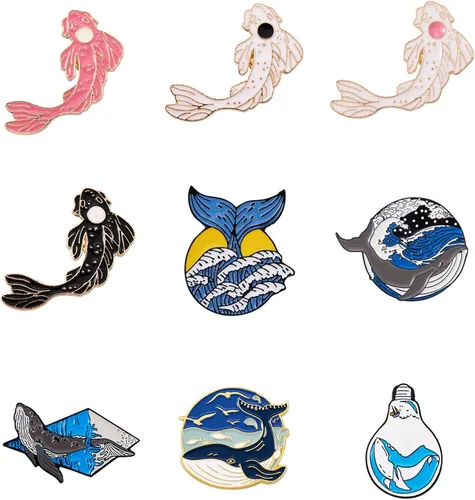 Miniatura 164 de Pandahall - Broches esmaltados de aleación con varios temas, broche de solapa, juego de pines esmaltados
