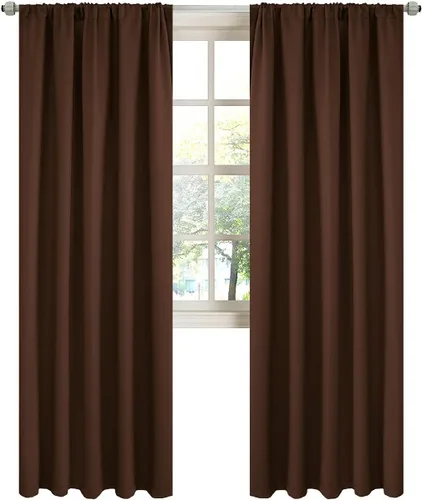 Miniatura 17 de LA PALMA Cortinas opacas con bolsillo para cortinero para sala de estar, bloqueo de luz, aislamiento térmico, reducción de ruido, cortinas